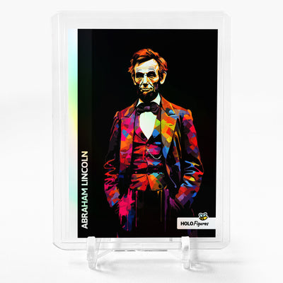 ABRAHAM LINCOLN Art Trading Card 2023 GleeBeeCo Holo Figures Dark Rainbow #ARDR