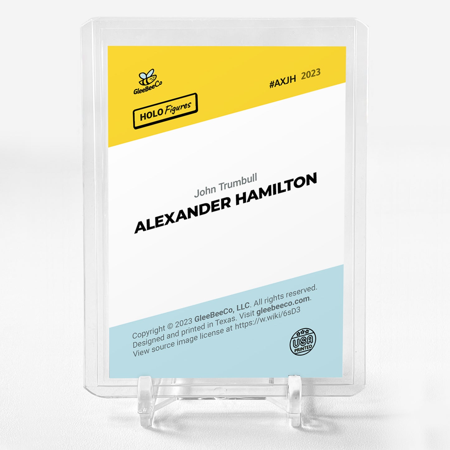ALEXANDER HAMILTON Art Holographic Card 2023 GleeBeeCo Holo Figures #AXJH