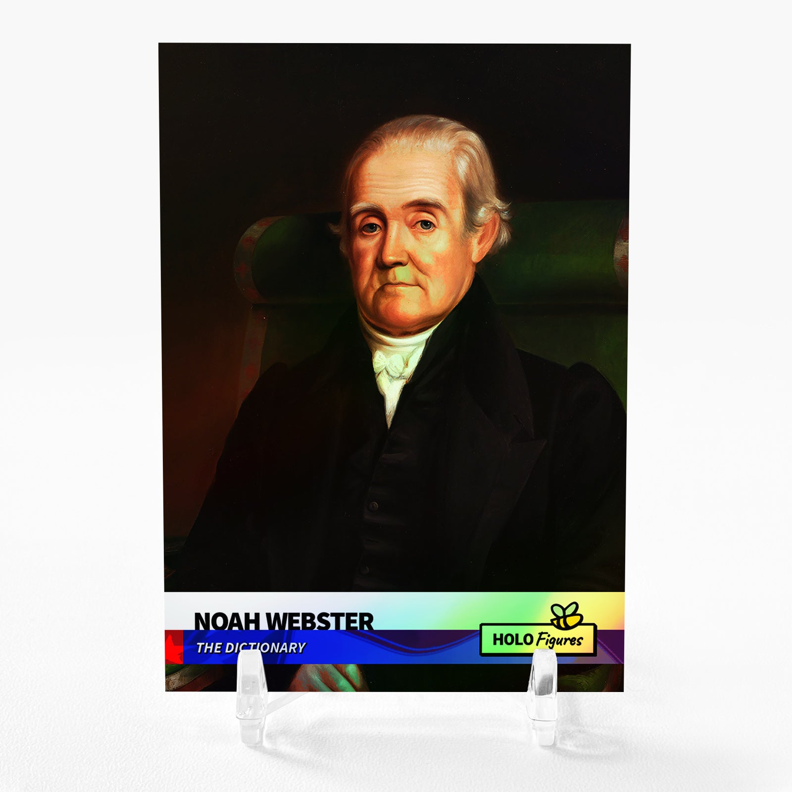 NOAH WEBSTER The Dictionary Art Card 2023 GleeBeeCo Holo Figures #NHTH