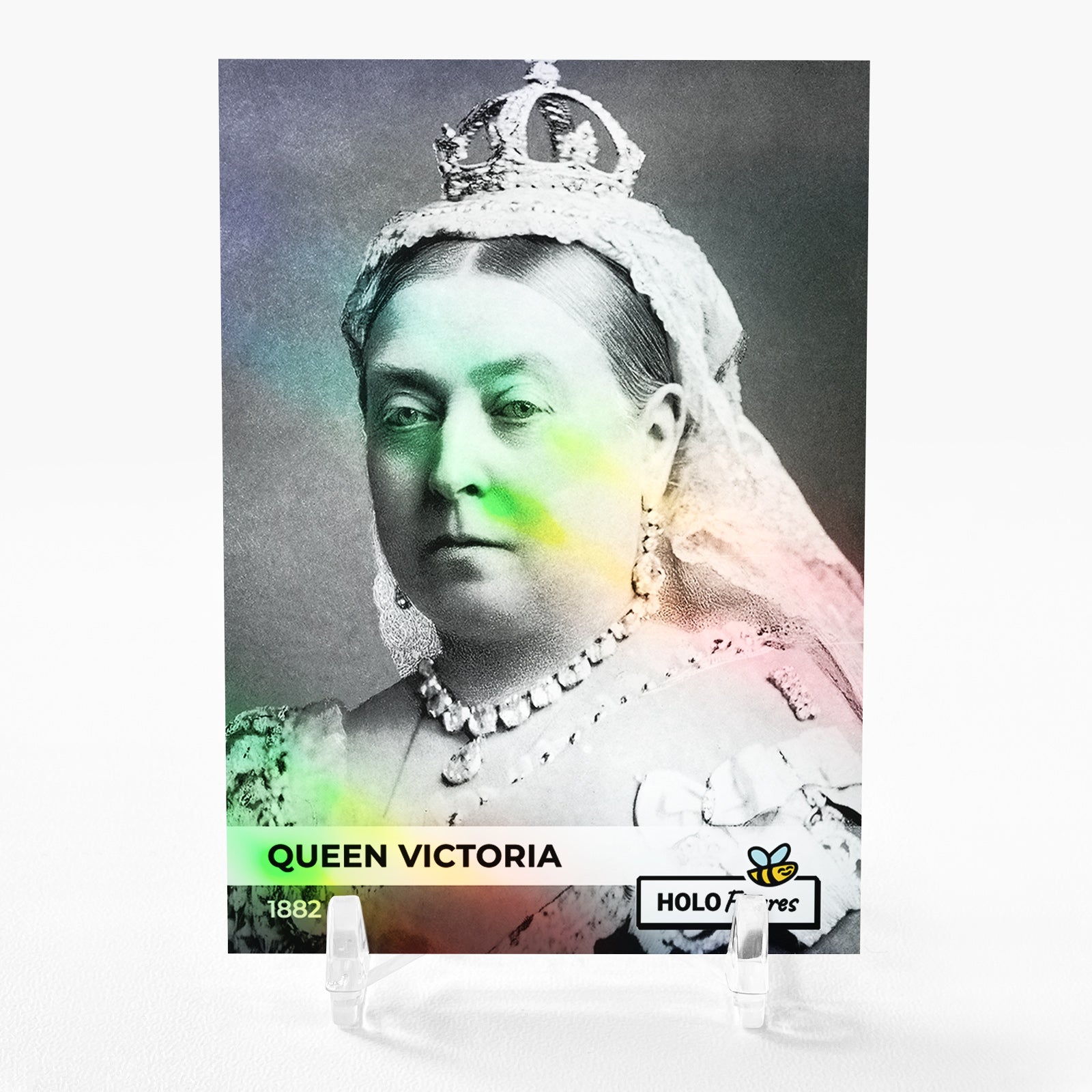 QUEEN VICTORIA Holographic Card 2023 GleeBeeCo Holo Figures 1882 #QN18