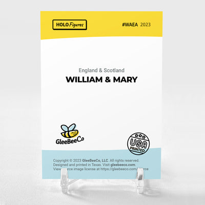 WILLIAM AND MARY England and Scotland Card GBC #WAEA