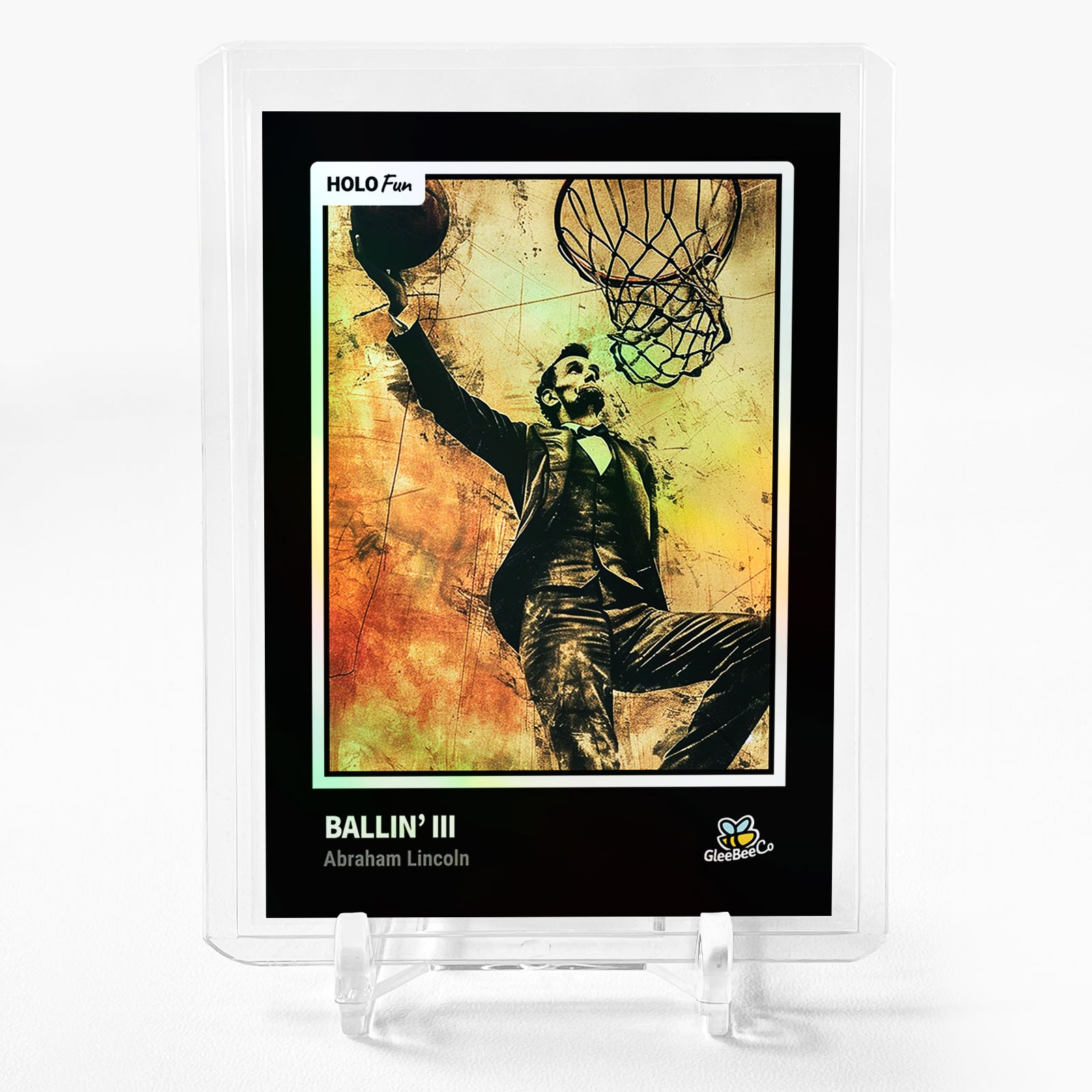 ABRAHAM LINCOLN Holographic Card 2023 GleeBeeCo Holo Fun Ballin' III #ADC3