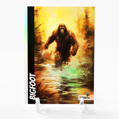 BIGFOOT Art Trading Card 2023 GleeBeeCo Holo Fun Approaching #BGAP
