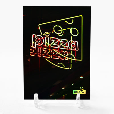 PIZZA Neon Sign Trading Card 2023 GleeBeeCo Holographic #PZNN