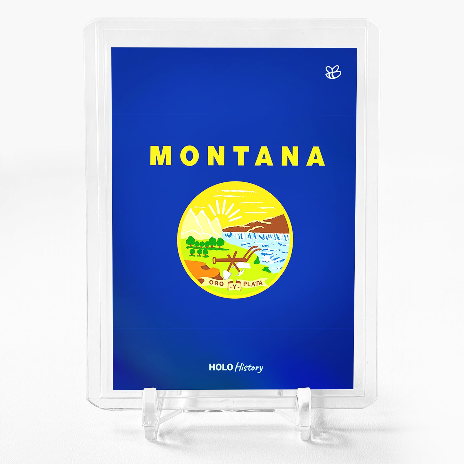 MONTANA FLAG Trading Card 2023 GleeBeeCo U.S. State Flags Holographic #182D