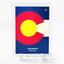 FLAG OF COLORADO U.S. State Flags Card 2023 GleeBeeCo Holo History #3BF9
