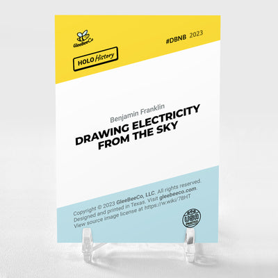 DRAWING ELECTRICITY FROM THE SKY Card 2023 GleeBeeCo Holo History #DBNB