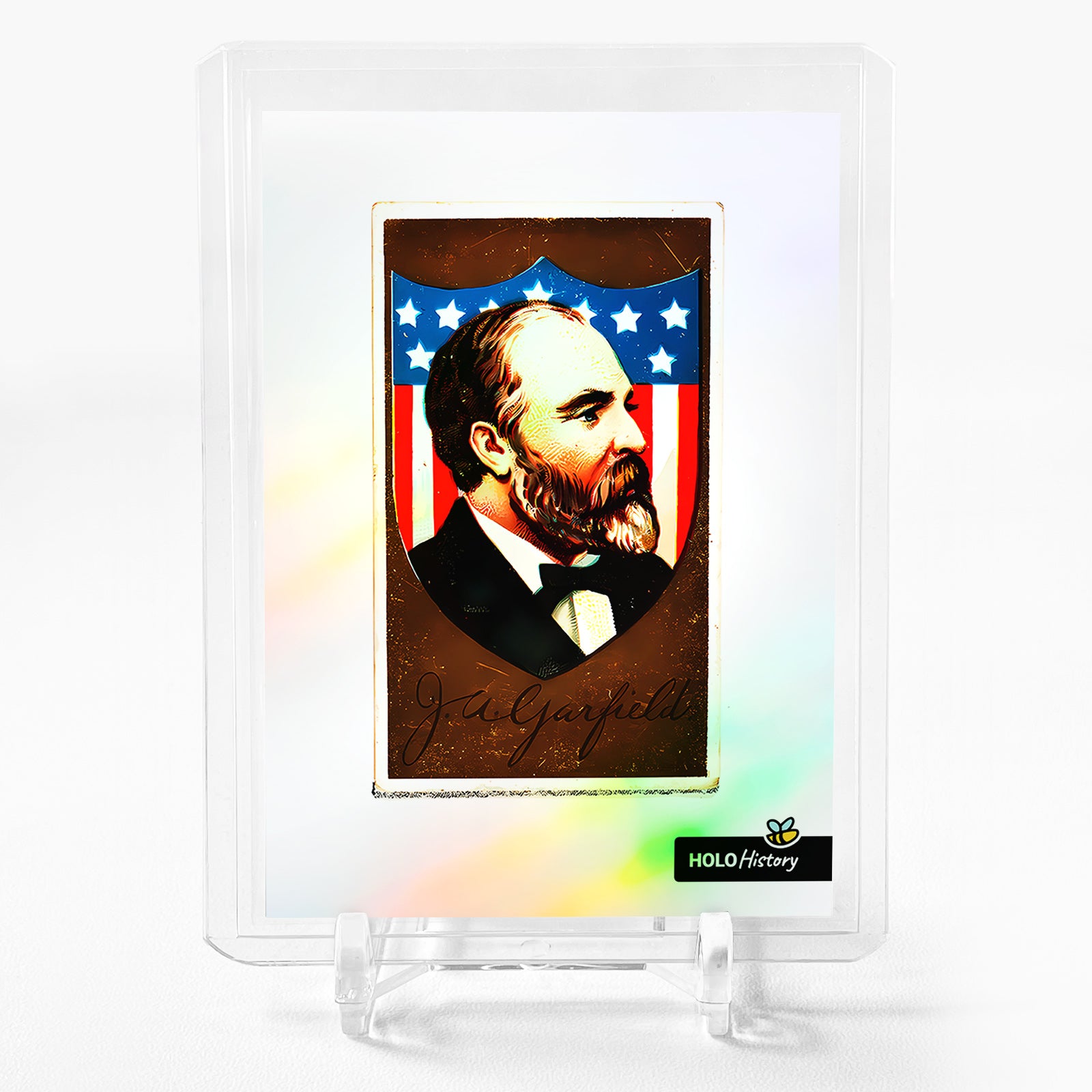 JAMES A. GARFIELD Art Trading Card 2023 GleeBeeCo 1888 Tobacco Card Holo #JM18