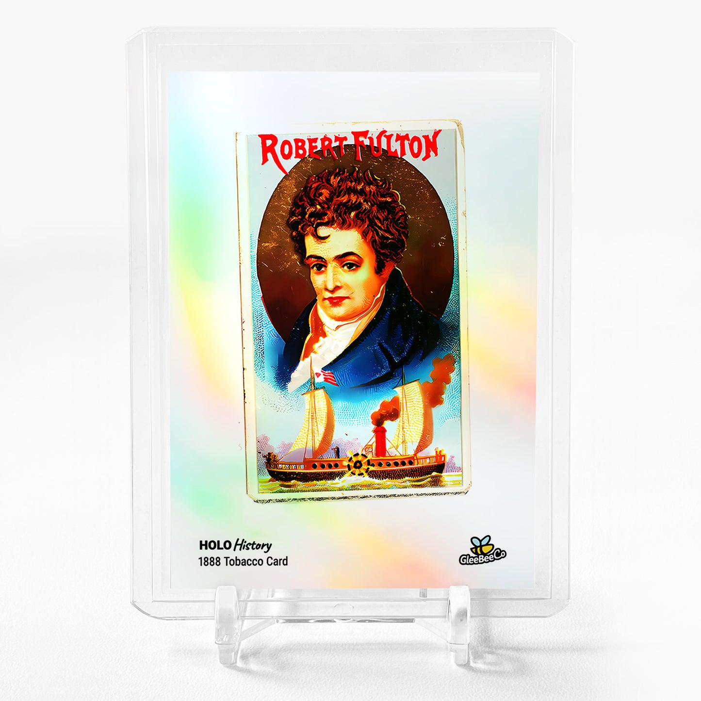 ROBERT FULTON Card 2023 GleeBeeCo Holo History 1888 Tobacco Card #RB18