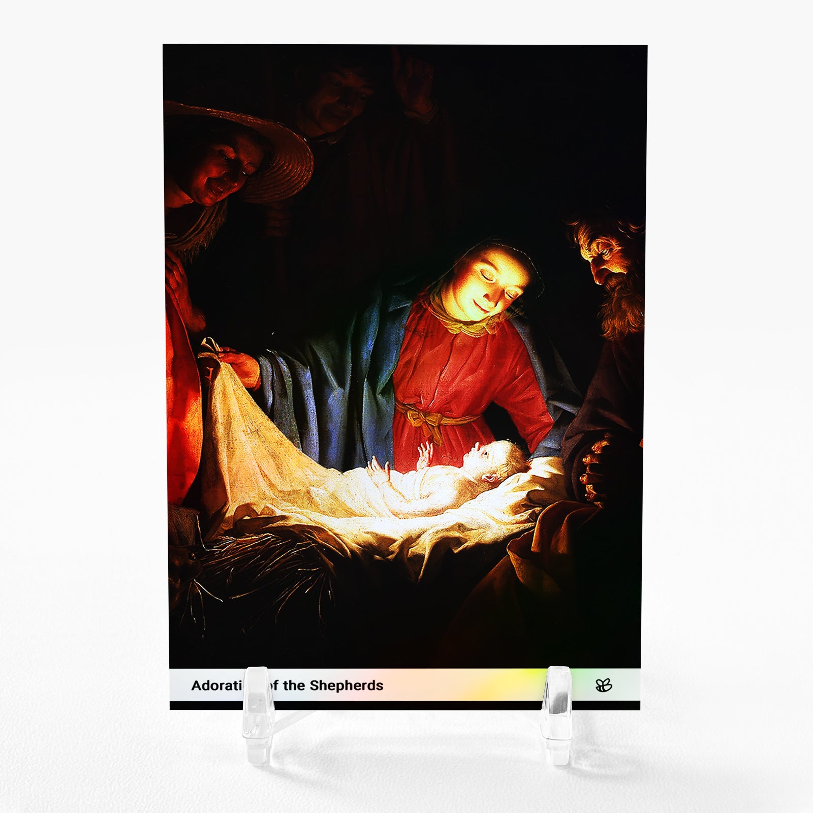 ADORATION OF THE SHEPHERDS Card 2023 GleeBeeCo Gerard van Honthorst Holo #ARGR