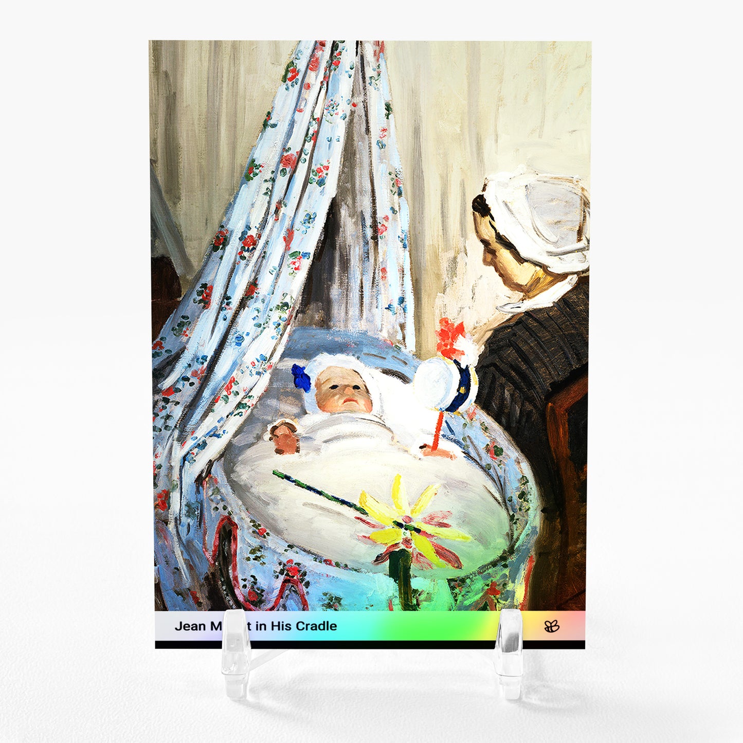 JEAN MONET IN HIS CRADLE (Claude Monet) Holographic GleeBeeCo Card #J8A3