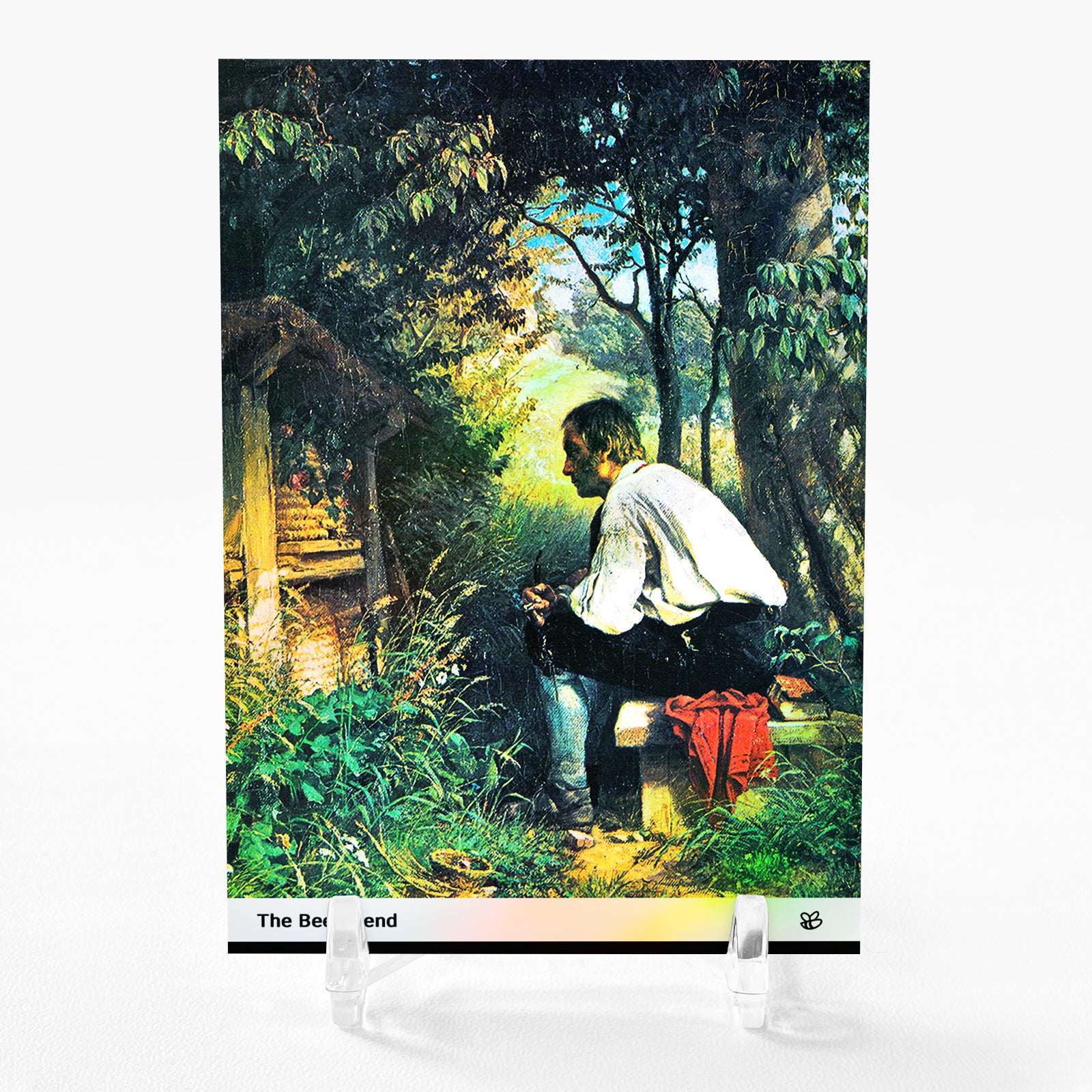 THE BEE FRIEND (Hans Thoma) Painting Card 2023 GleeBeeCo Holo Paint #THHN
