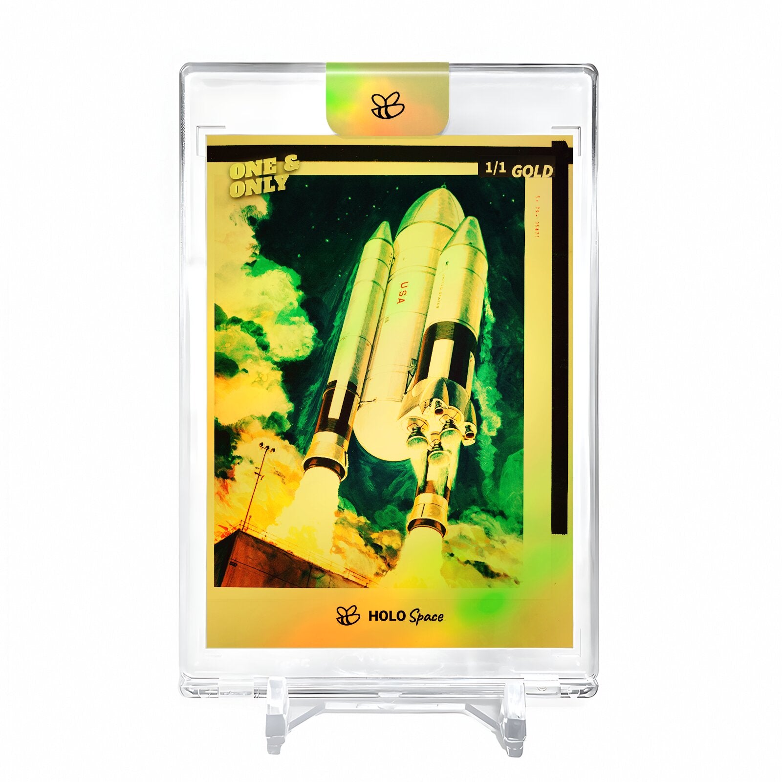 FUTURE SPACE ACTIVITIES Card 2023 GleeBeeCo Holo Space #FTVN *GOLD* Encased 1/1