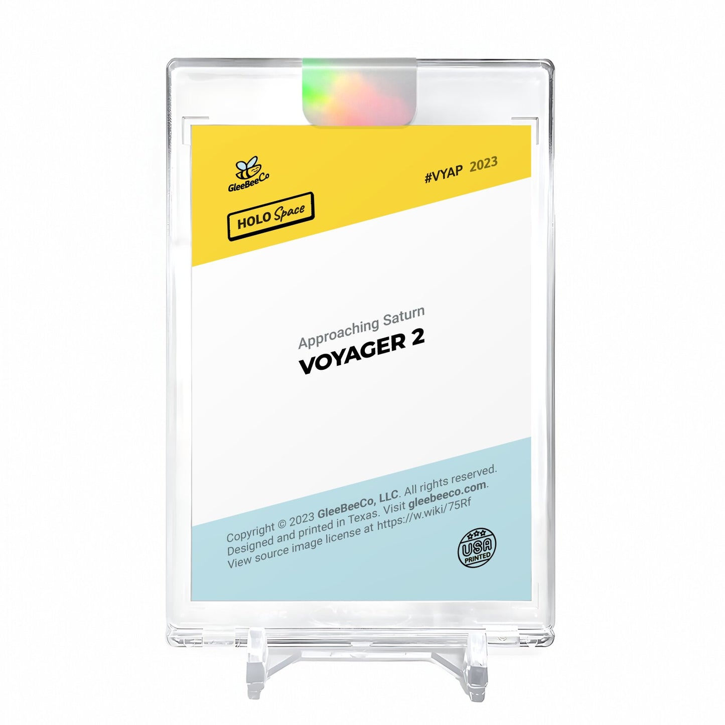 VOYAGER 2 Approaching Saturn Card 2023 GleeBeeCo #VYAP-G Encased Holo GOLD 1/1