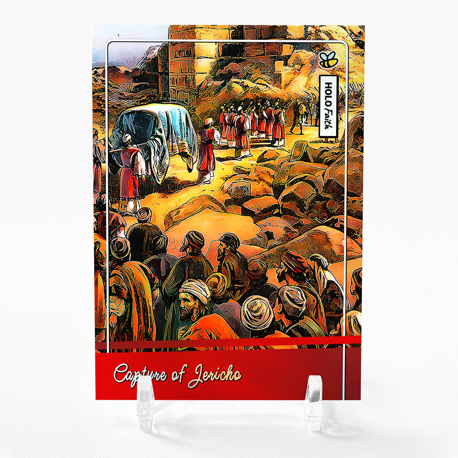 CAPTURE OF JERICHO Joshua 6:8-20 Jericho Christian Art Art Card GleeBeeCo #C3C9
