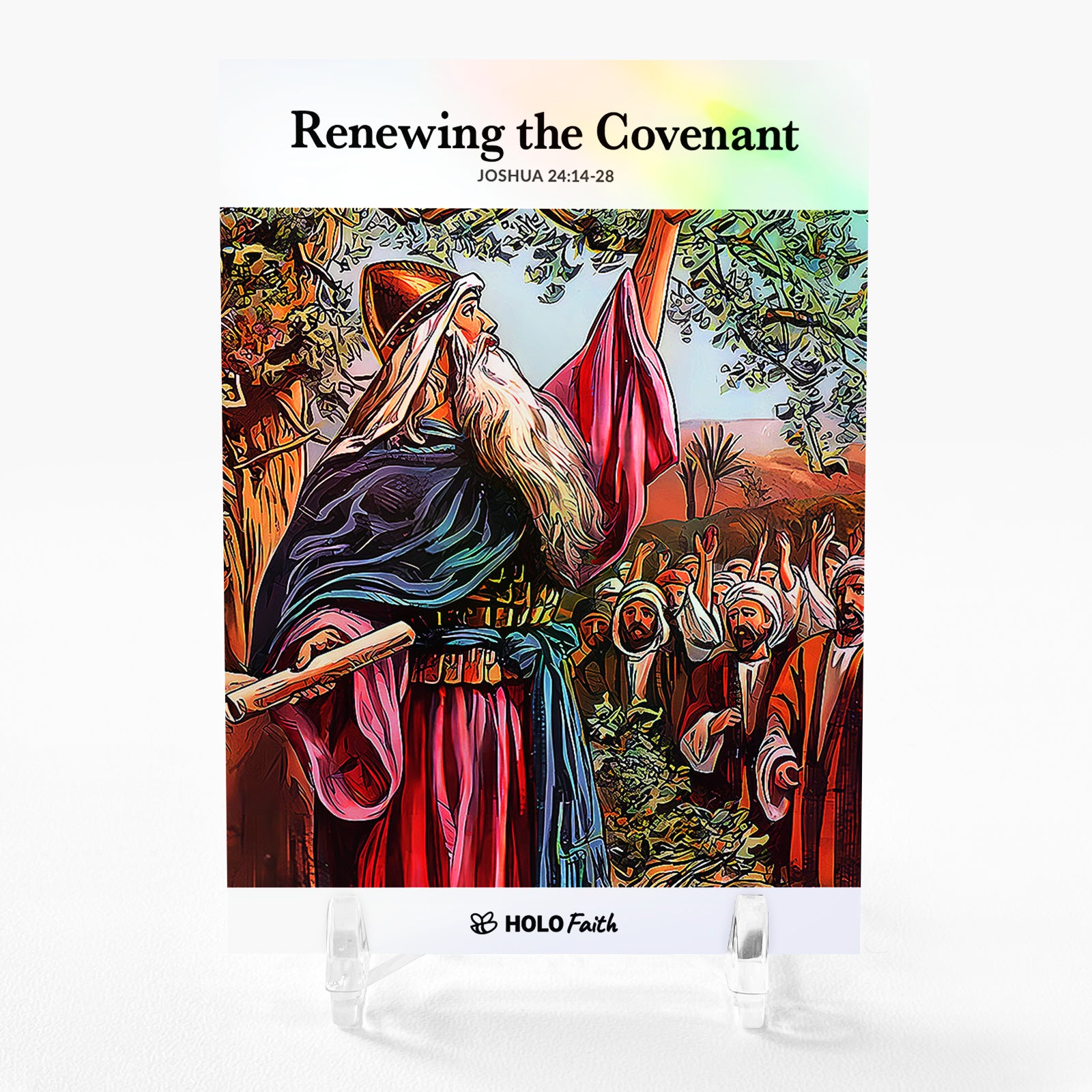 JOSHUA RENEWING THE COVENANT Holographic Card 2024 GleeBeeCo Holo Faith #J789