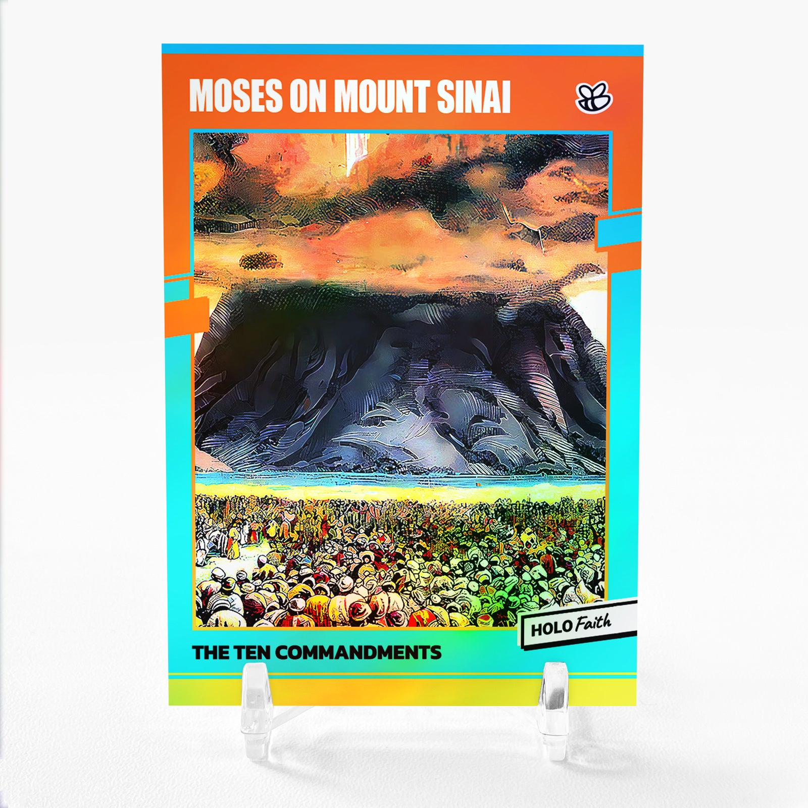 MOSES ON MOUNT SINAI Card 2024 GleeBeeCo Holo Faith The Ten Commandments #M116