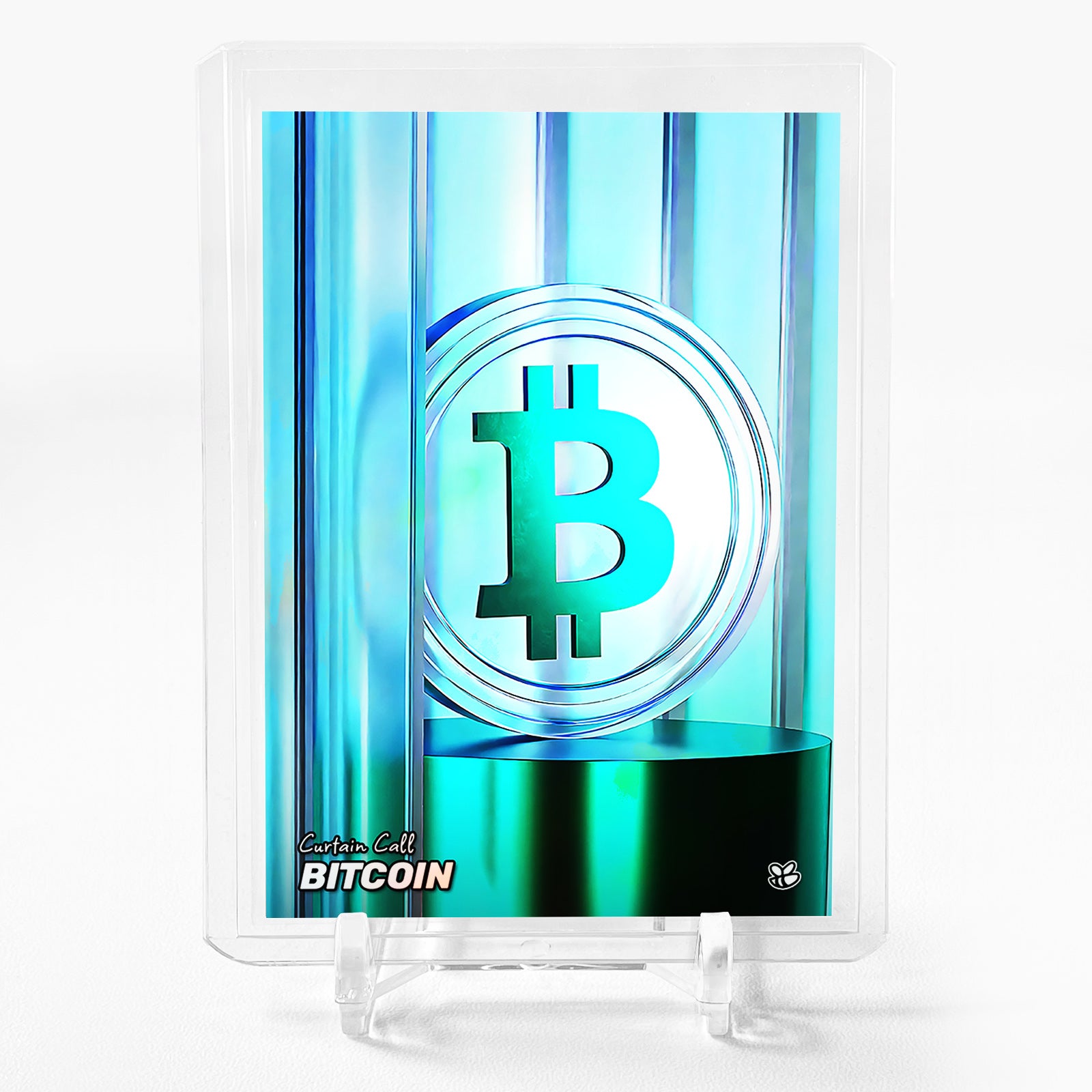 BITCOIN Holographic Card 2024 GleeBeeCo Holo Fun Curtain Call #BTCR [INCREDIBLE]