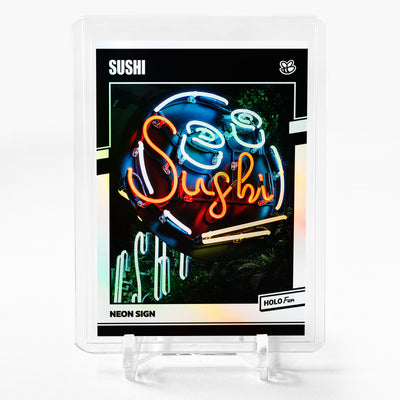 SUSHI Holographic Card 2024 GleeBeeCo Holo Fun Neon Sign #SSNN