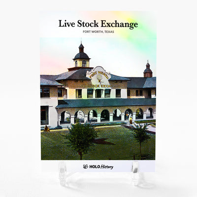 FORT WORTH LIVE STOCK EXCHANGE Card 2024 GleeBeeCo Texas Holographic #FRTX