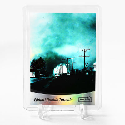 ELKHART DOUBLE TORNADO Holographic Photo Card 2024 GleeBeeCo Holo History #KDBD