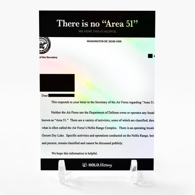 THERE IS NO AREA 51 Holographic Card 2024 GleeBeeCo Holo History #THWH