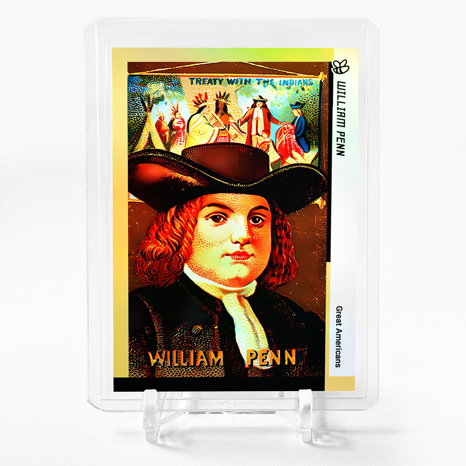 WILLIAM PENN Great Americans Art Card 2024 GleeBeeCo Holographic #WLGR