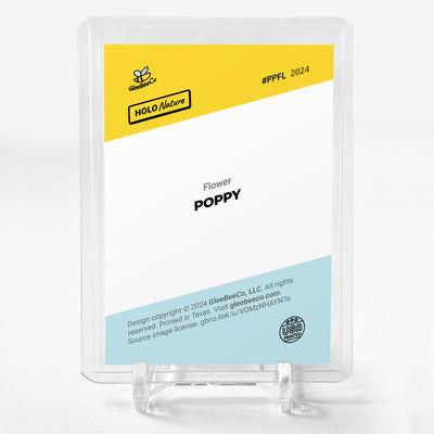 POPPY Card 2024 GleeBeeCo Holo Nature Flower #PPFL