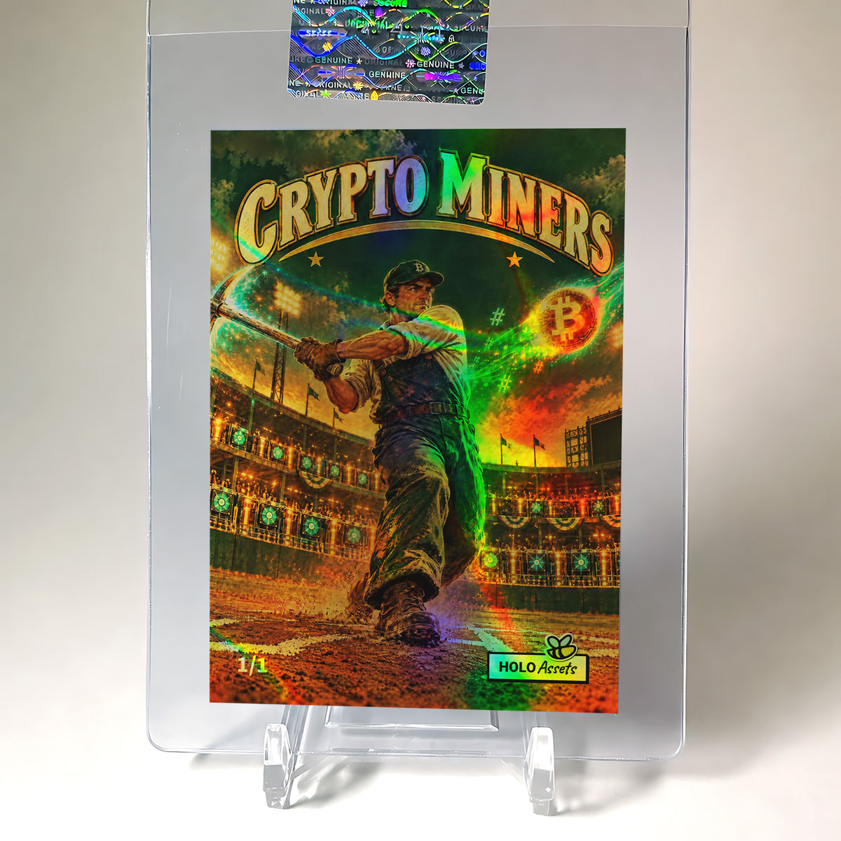 Bitcoin Card Crypto Miner 2026 GleeBeeCo Liquid Gold 1/1