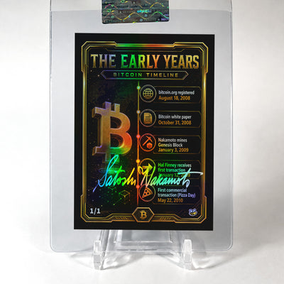 1/1 BITCOIN Card The Early Years 2026 GleeBeeCo Holo Assets Satoshi "Signature"