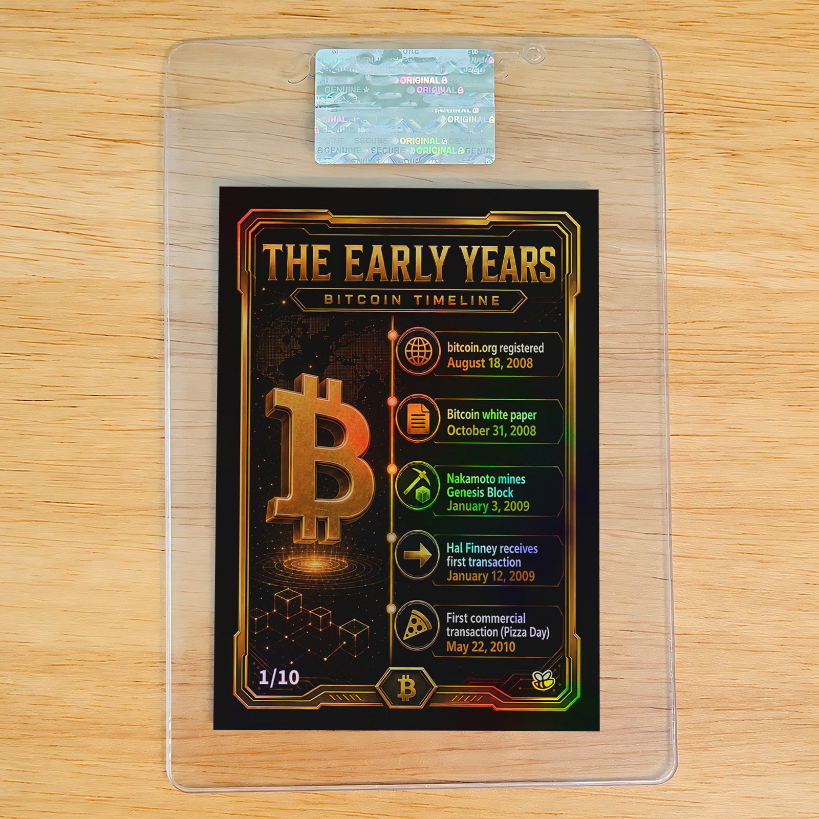 Bitcoin Card The Early Years 2026 GleeBeeCo Holo Assets /10