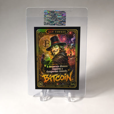 Guy Fawkes Bitcoin Card Dangerous Remedy 2026 GleeBeeCo Auto 1/1