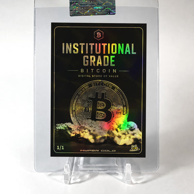 BITCOIN Card Institutional Grade 2026 GleeBeeCo Holo Assets HYPER GOLD 1/1