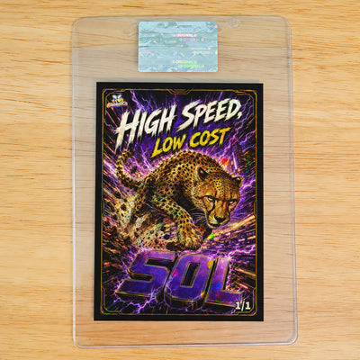 1/1 SOL Card High Speed Low Cost Cheetah 2026 GleeBeeCo Holo Dots