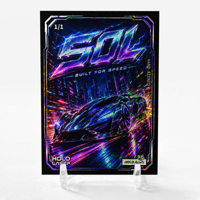 1/1 SOL Card Build for Speed Hyper Car GleeBeeCo Holo Assets Holo Laser Auto