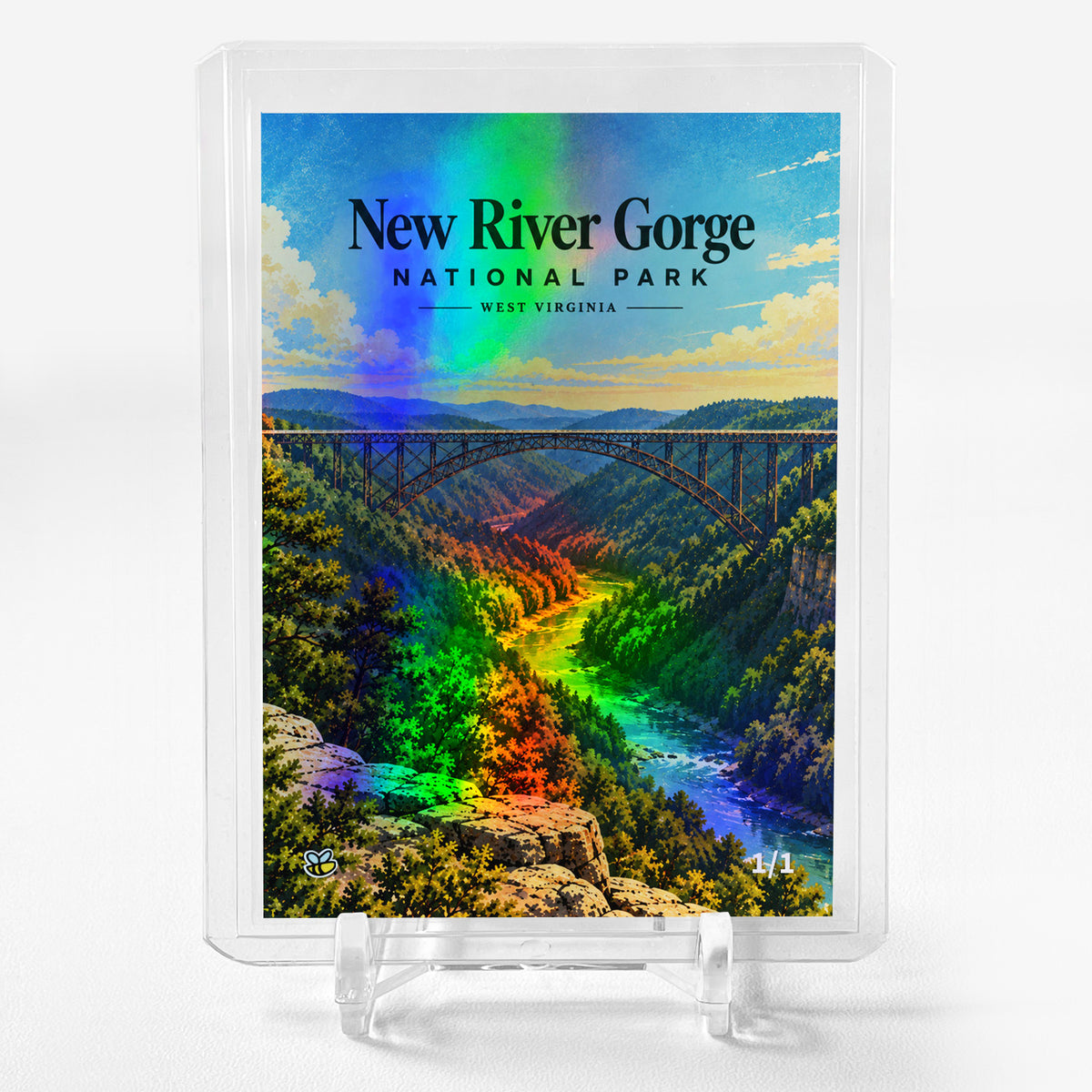 1/1 New River Gorge National Park Trading Card West Virginia 2026 GleeBeeCo Holo