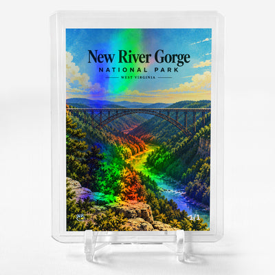 1/1 New River Gorge National Park Trading Card West Virginia 2026 GleeBeeCo Holo