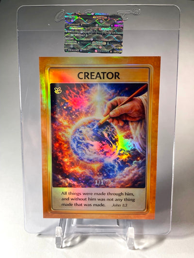 1/1 JESUS Card "1998 Creator" Parody Game Card 2026 GleeBeeCo Holo Fun