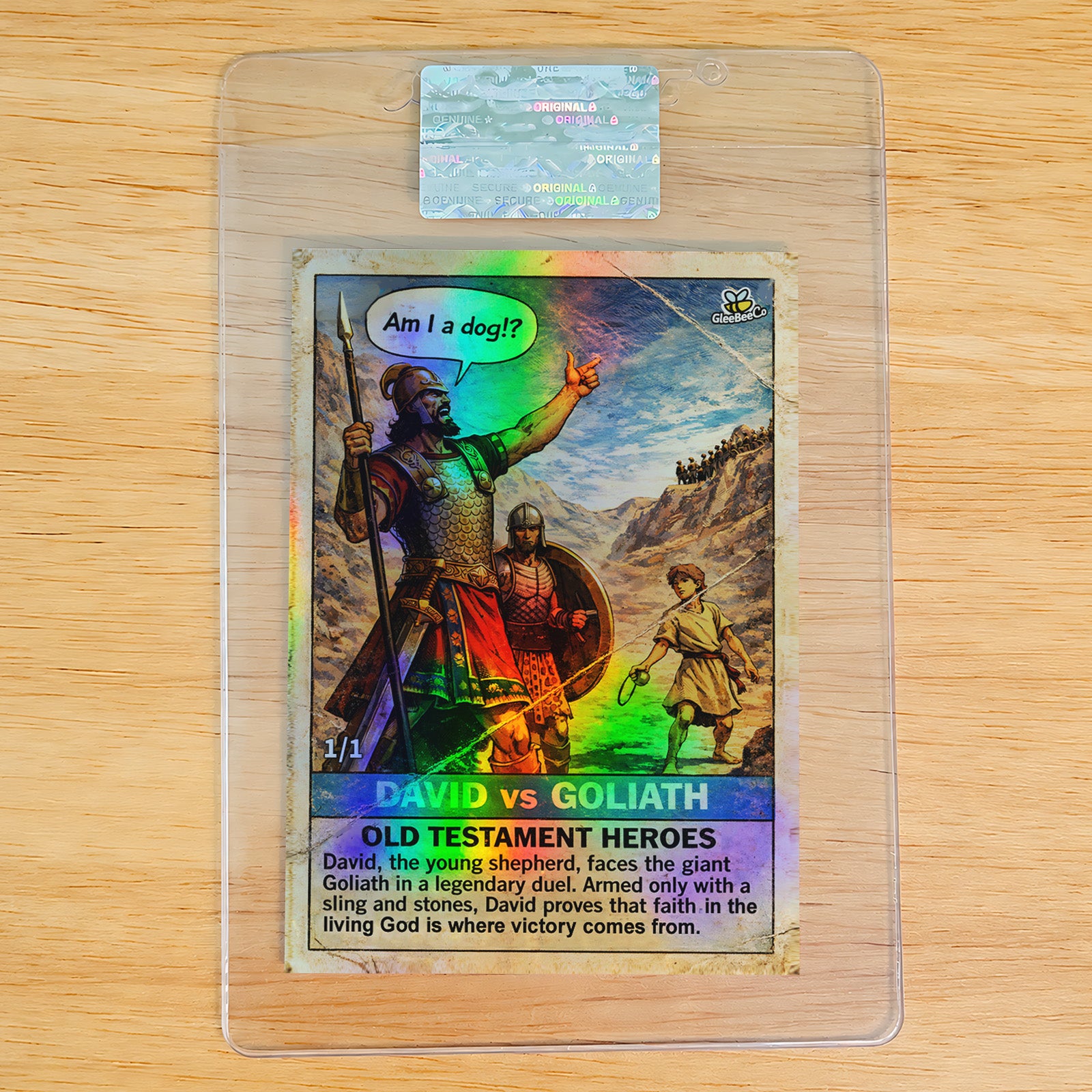 /10 David vs Goliath Card Vintage Heroes 2026 GleeBeeCo Holo Faith