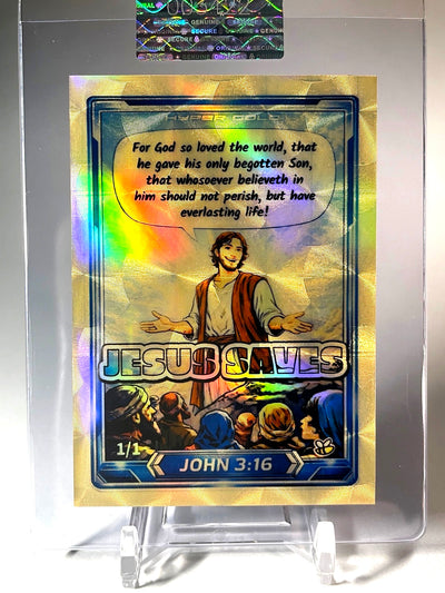 Apostle John Card John 3:16 Jesus Saves 2026 GleeBeeCo HYPER GOLD 1/1