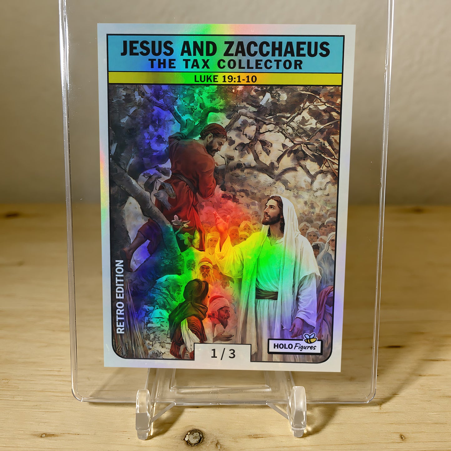 /3 Jesus and Zacchaeus Card Tax Collector in Tree 2026 GleeBeeCo RETRO Parallel
