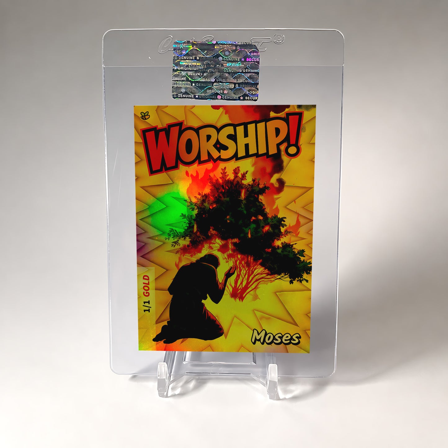 /1 Moses Card Burning Bush WORSHIP! 2026 GleeBeeCo Holo Faith GOLD