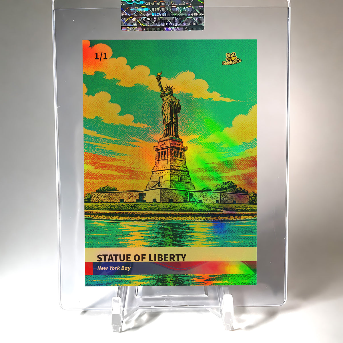 1/1 Statue of Liberty Card Pop Art 2026 GleeBeeCo Holo Gold
