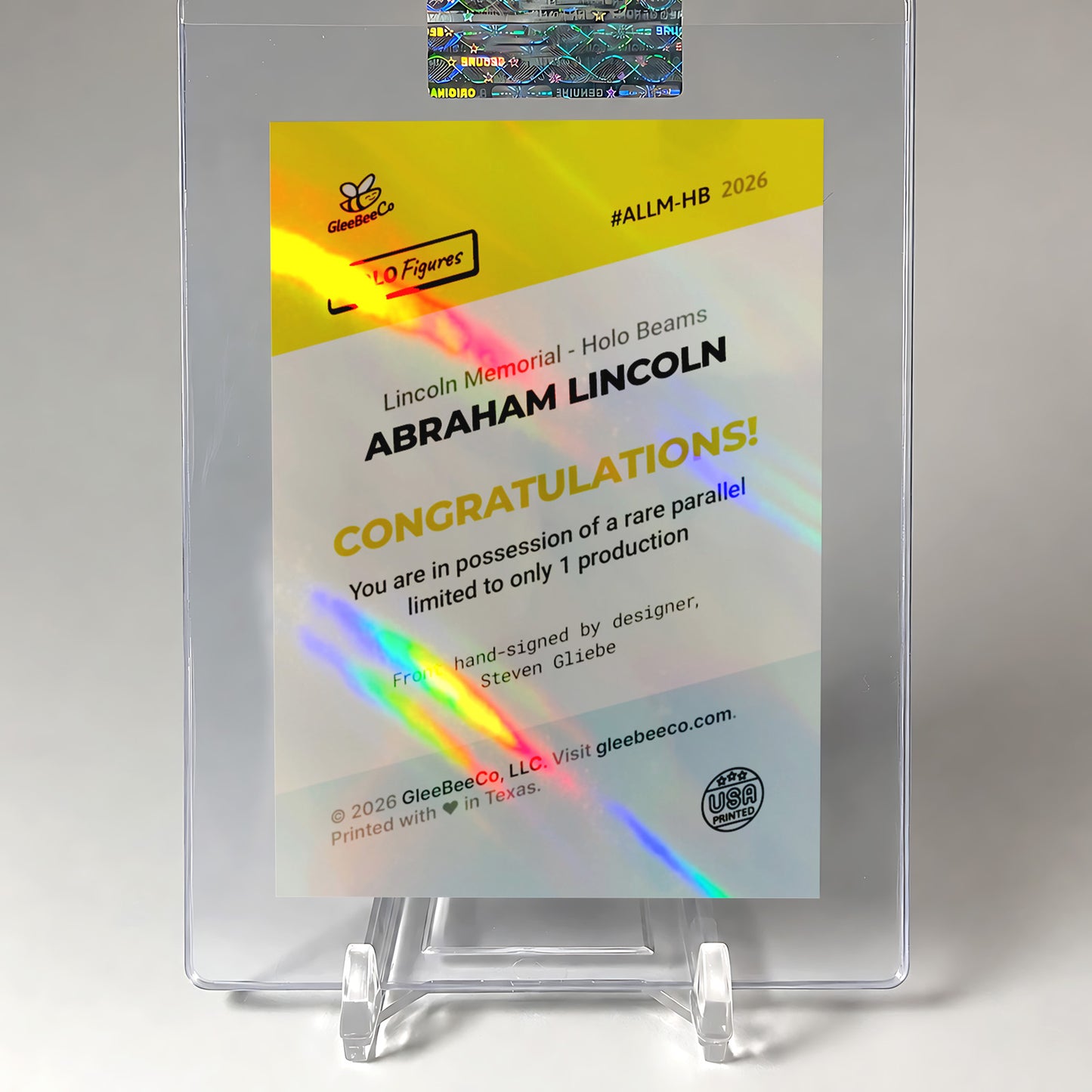 Abraham Lincoln Lincoln Memorial Holo Beams