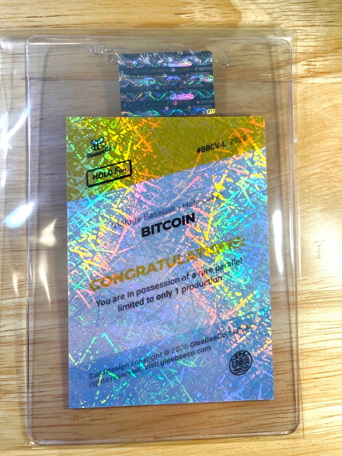 Bitcoin Holo Laser Baseball
