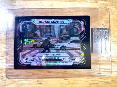1/1 Bigfoot Card Times Square Mashup 2026 GleeBeeCo Holo Dots