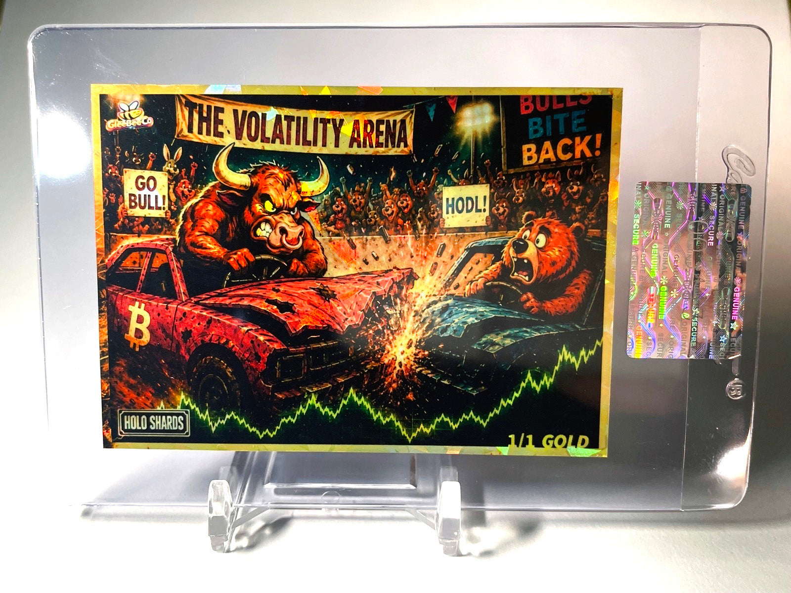 BITCOIN Card Demo Derby Bull:Bear Volatility Arena GleeBeeCo Gold Shards 1/1
