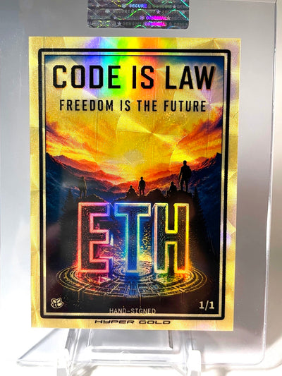 1/1 ETH Card Code is Law Freedom is Future 2026 GleeBeeCo HYPER GOLD Auto