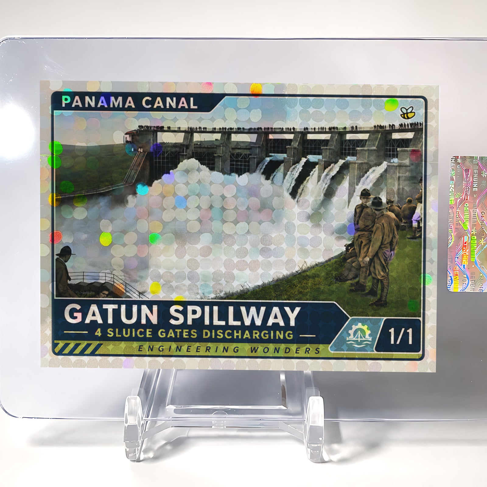 Panama Canal Card Vintage Gatun Spillway 2026 GleeBeeCo Holo Dots 1/1