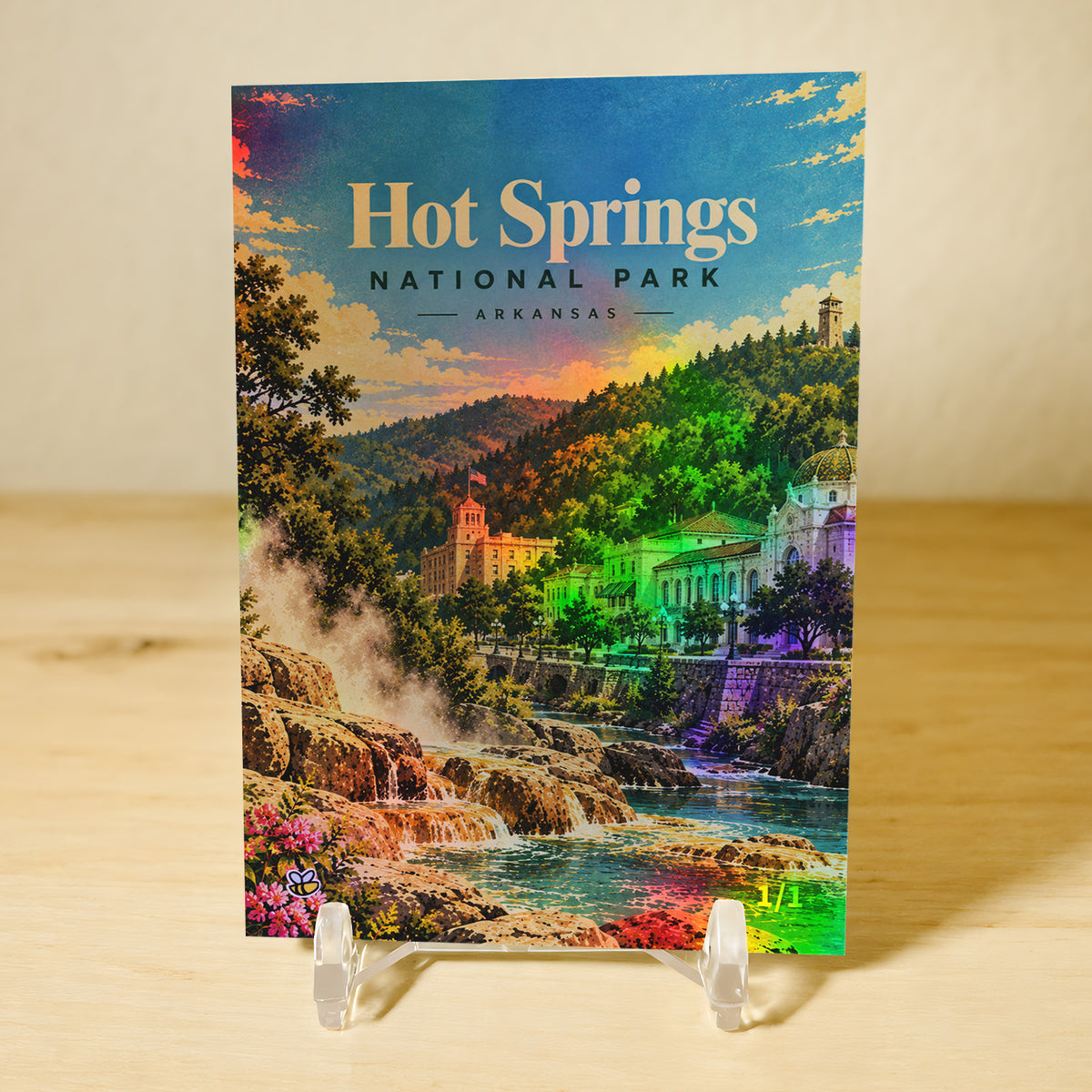 1/1 Hot Springs National Park Trading Card Arkansas 2026 GleeBeeCo Holo